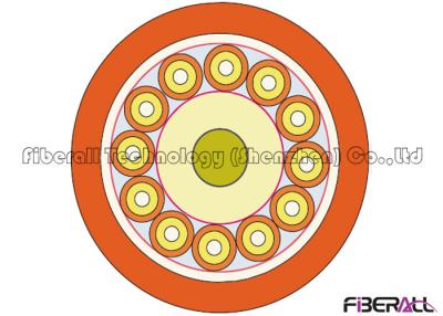 China 12 Pair G651 / G652 Indoor Fiber Optic Cable With 2.0mm Simplex Fan-Out And FRP for sale