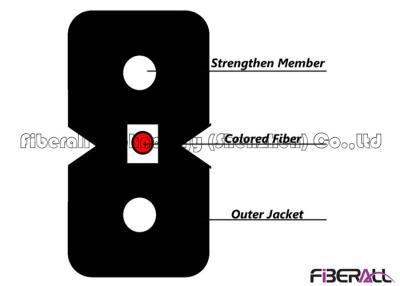 China Versterkt de de Dalingskabel van de vlinder Optische Vezel FTTH, Kabel van de Vezel de Optische Daling FRP Lid Te koop