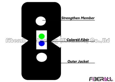 China FTTH-Vezel aan Optische de Dalingskabel 2 van de Huisvezel Kernen met Gele ARP LSZH Te koop