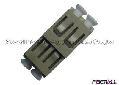 China Flangeless Fiber Optic Adapter LC Duplex Multimode Without Footprint Beige Color for sale