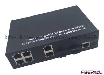 China Ethernet Ring Use 1000M Smart Ethernet Fiber Switch With 6 RJ45 Ports And Two SFP for sale