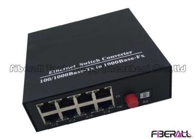 China 1000M Ethernet Switch Converter Single Fiber with 1 FC Optical Port 8 RJ45 Ports for sale