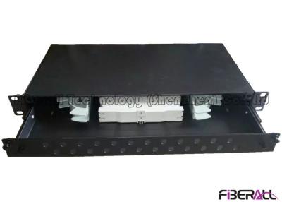 China Sliding Out Rack Mounted Fiber Optic Patch Panel ST Fiber Terminal Box 24 Fibers for sale