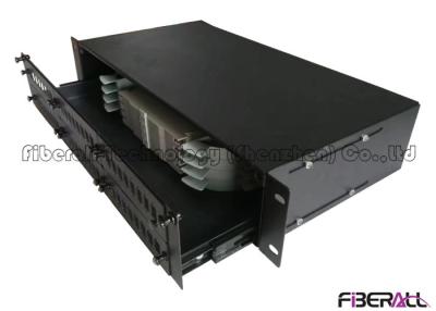 China 2U Rack Mounted Fiber Patch Panel Big Capacity Fiber Optic Terminal Box 48 Fibers for sale