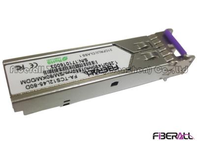 Cina Il ricetrasmettitore a fibra ottica di WDM SFP dovrebbe essere utilizzato nelle paia 1.25Gbps 1490/1550nm 60KM in vendita