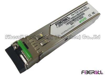 China 1550Tx/1490Rx Single Fiber SFP Optical Transceiver 1000M Maximum Distance 60KM for sale