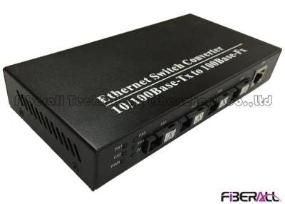 China Fast Ethernet Convergent Fiber Switch With 4 Single Fiber SC Port & 1 RJ45 Port for sale