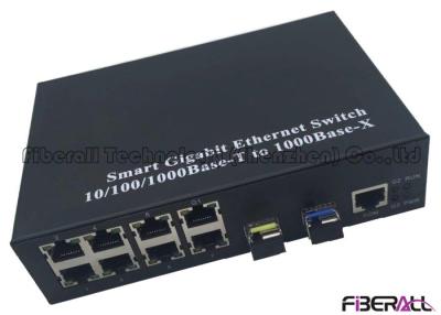 Chine Type d'anneau convertisseur de médias de fibre de Multiport de gigabit avec 8 ports RJ45 et 2 fentes de SFP à vendre