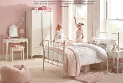 China UK style pink metal kids bed for sale