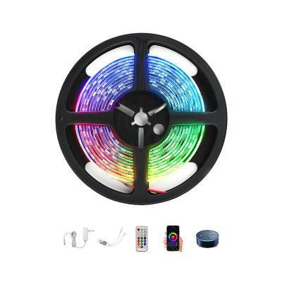 China Fully Accessible 5v Garden App 50ft 5v Music Timing Color RGB 220-240v IP 65 Led Strip Light for sale