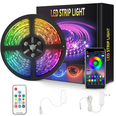 China Garden Wifi Multi Remote Control Small Christmas Decorations Color Room 20m Long With High Brightness Smart Us Plug In Led Strip Light for sale