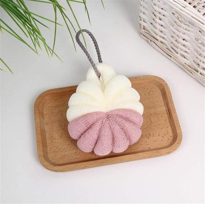 China EXFOLIATING Wholesale Bath Shower Loofahs Sponge Large Mesh Pouf Shower Ball Colorful Shower Water Drop Shaped Mesh Loofah Bath Sponge for sale