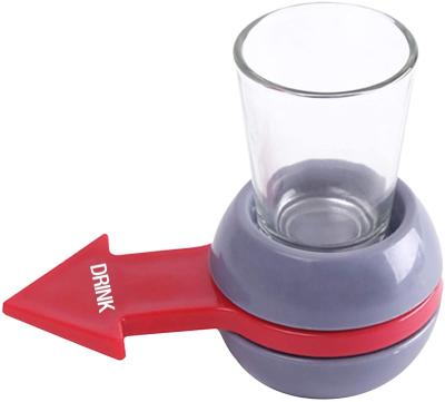 China Shooting Spinner Glass Drinking Drinking Game Spin The Shooting Novelty Classic Party Game Gifts For Adults Men And Women for sale