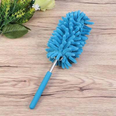 China Durable Telescopic Extendable Dusting Brush Dusting Cleaning Dusting Gently Sweep Microfiber Dust Remover Easy Grip Telescopic Handle for sale