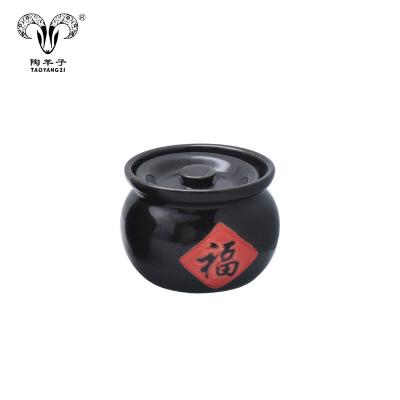 China Viable wholesale person of Chinese style one use porcelain soup pot mini ceramic soup pot for sale