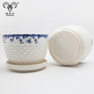 China Eco-friendly modern creative flower pot/European sandstone flower pot/Western ceramic flower pot molds for sale