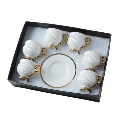 China Chaozhou Sustainably Made Bone China Tea Cups And Saucers Ceramic Luxury Fine Arabian Tea Cup And Saucer Set for sale