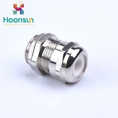 China Waterproof Brass Cable Connector Nickel Plated Brass Cable Gland for sale