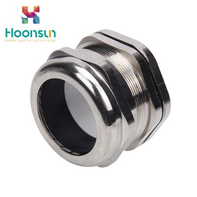 China IP68 Standard Waterproof Direct Type Brass Cable Gland Brass Metal Cable Gland for sale