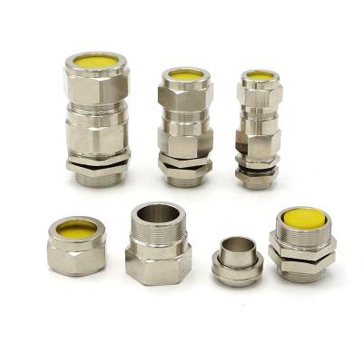 China Hot Sale Brass Cable Gland Shielded Explosion Proof Cable Glands for sale