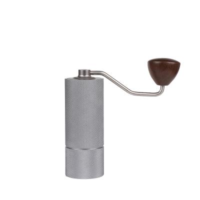 China Double Manual Coffee Grinder Aluminum High Quality Fixed Ratio Stainless Steel Burr Grinder Mini Coffee Milling for sale