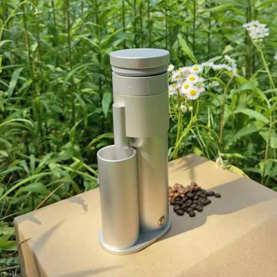 China Who respects the environment. Stainless Steel Easy Automatic Conical Burrs With Adjustable Coffee Grind Size Setting Sleek Body Metal Mini Coffee Bean Grinder for sale