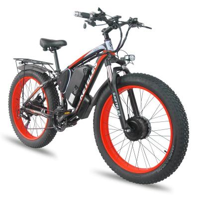 China Aluminum Alloy Big Battery Long Range E-Bike Dual Motor 2000W Electric Bicycle Front Motor 1000W and Rear Motor 1000W Electric Bike for sale