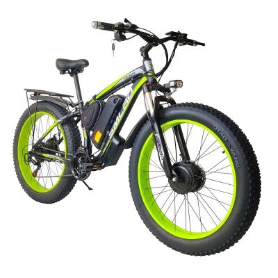 China Aluminum Alloy Big Battery Long Range E-Bike Dual Motor Two Wheels Drive 2000W Electric Bicycle for sale