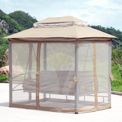 China Modern Hot Selling Outdoor Furniture Garden 3 Seaters Patio Swing Chair Hammock With Gazebo Tent for sale