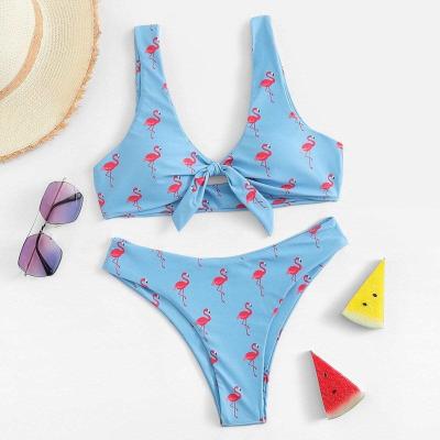 China Breathable Manufacturer custom seamless sexy girl bikini personalized style design Split type sexy thong printed swimsuits for sale