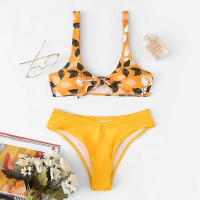 China Breathable Manufacturer custom seamless sexy girl bikini personalized style design Split type sexy thong swimsuits for sale