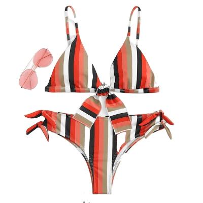 China Breathable Manufacturer custom seamless sexy girl bikini personalized style design Split type sexy thong swimsuits for sale