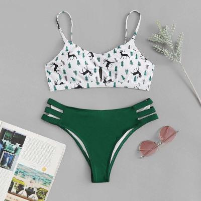 China Breathable Manufacturer custom sexy girl bikini personalized style design Split type sexy thong swimsuits for sale