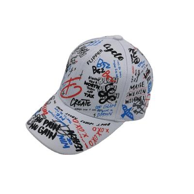 China Custom Logo Dad Hat Unisex Summer Style Graffiti Joint-Making Baseball Hat for sale