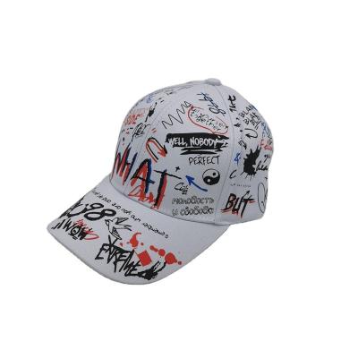 China COMMON unique custom design style graffiti high fashion promotional baseball hats for sale