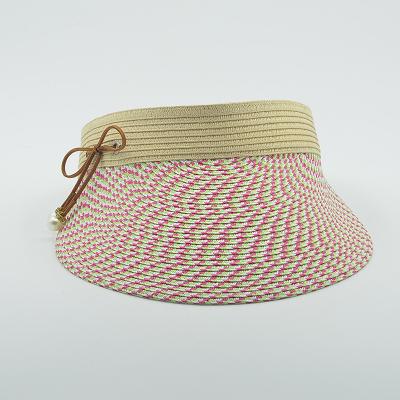 China Character Sun Visor Hat Summer Big Brim Sun Visor For Women Travel Beach Hat for sale