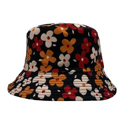 China Cheap Shading Fashion Flower Mens Womens Bucket Hats Bulk Hat Bucket Hats for sale