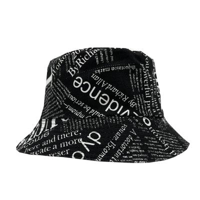 China Fashion Print Letter Shape Shading Bucket Hats Bulk Hat Bucket Hats for sale