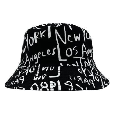 China Fashion Print Letter Shape Shading Bucket Hats Bulk Hat Bucket Hats for sale