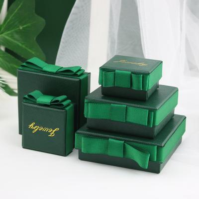 China Accessories Sell Best Selling Custom Wholesale Jewelry Box Ring Box Packaging Ring Earring Jewelry Box With Ribbon for sale