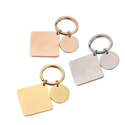 China Non Tarnish Custom Square Disc Stainless Steel Calendar Date Chain DIY Key Inspirational Key Chain Pendant for sale