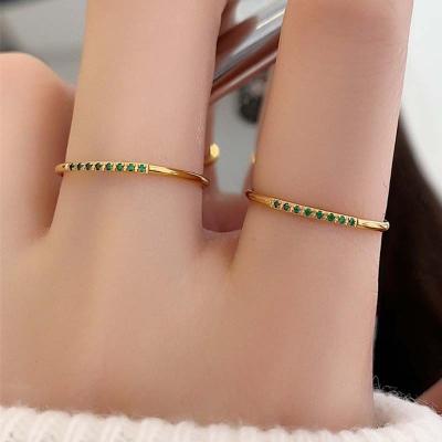 China Wholesale Non Tarnish Custom Minimalist Stainless Steel Jewelry 1mm Band Ring 18K Thin Gold Plated Ring For Women for sale