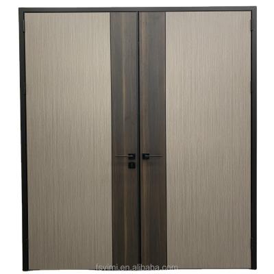 China sound insulation office building double door hdf honeycomb swing doors design modern board chair manager office door financial design for sale