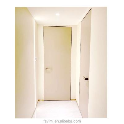 China Sound Insulation Italian Invisible Swing Door Interior Hidden Wooden Door Designing For Bedroom for sale