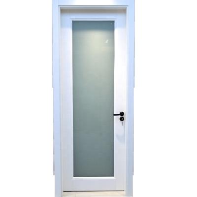 China Waterproof Modern Simplicity White Front Aluminum Frame Double Sided Oil Sand Door Toilet Glass Shower Room porta de vidro for sale