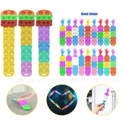 China Eco-Friendly Suction Cup Squidopop Square Silicone Pressure Strip Sheet Stir Toy Kids Playtime Stress Relief Squido Pull Compression Pops Sucker Toy for sale