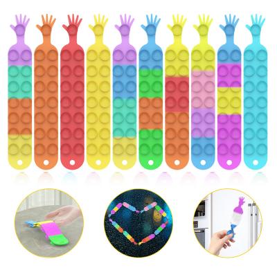 China 2022 Funny Eco-friendly Decompression Amazon Sucker Squido Pops Pat Silicone Sheet Decompression Fidget Toy Suction Cup Hand Palm Square Squidopop for sale