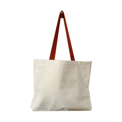 China Fashion Double Handle 10oz Customized Logo Tote Shopping Bag Canvas Cotton Plain Canvas Bag With Zipper for sale