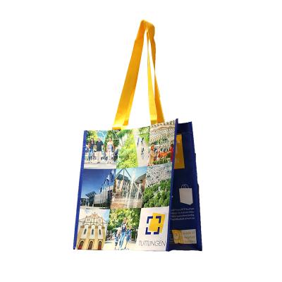 China Eco-Friendly Design Colorful Printing Shoping Eco Friendly Bag RPET Laminated Reuseable Tote Bag for sale