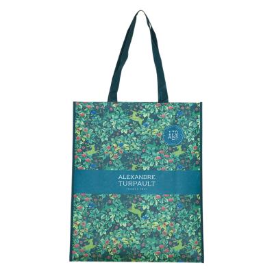 China 2021 Summer Fresh Green Eco-friendly Packaging RPET Tote Bag Offset Print Logo Material Tree Pocket Shoulder for sale